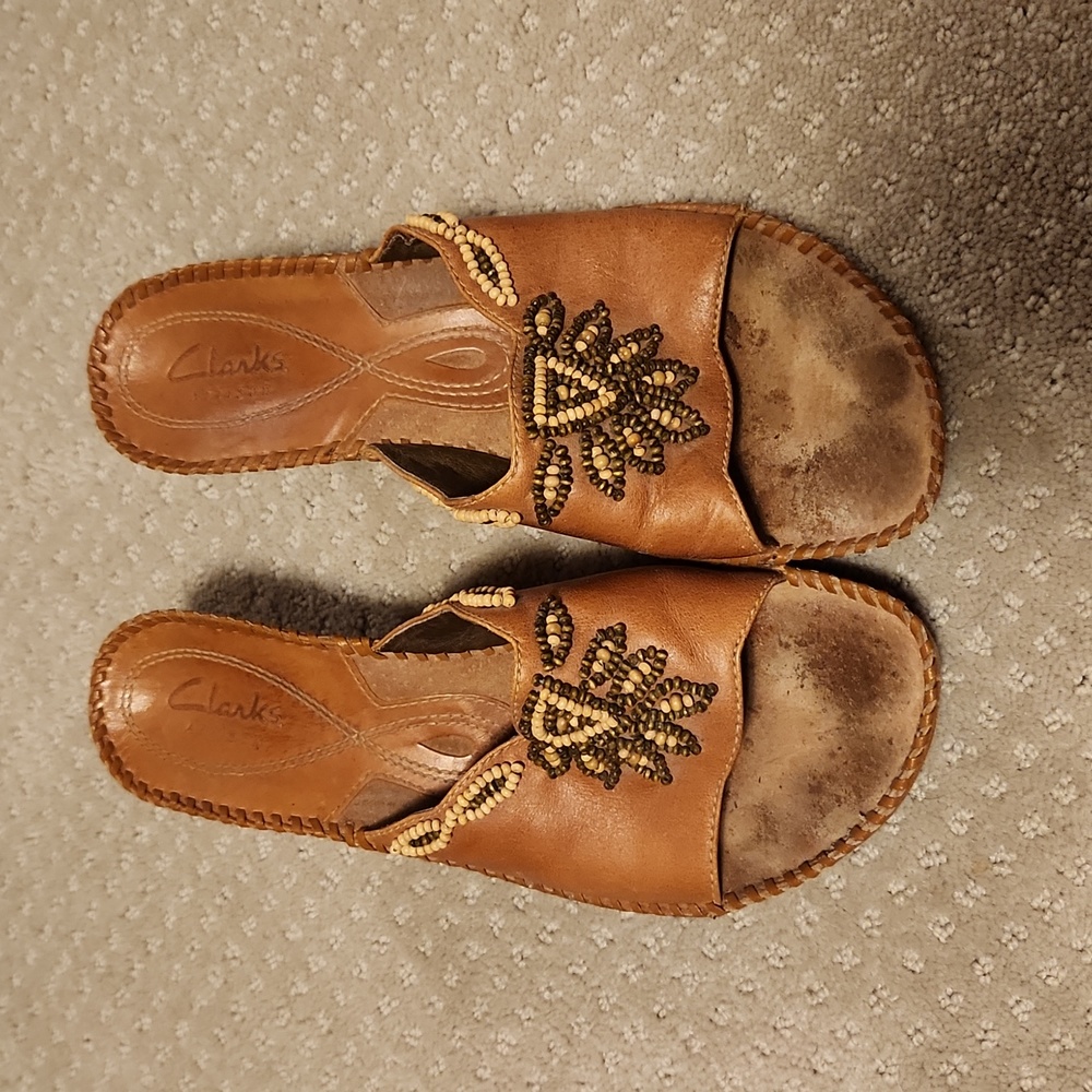 Beaded Leather Sandals